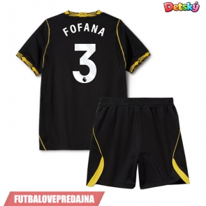 Lacne Dětský Futbalové dres Chelsea Wesley Fofana #3 2026-27 Krátky Rukáv - Preč (+ trenírky)